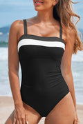 Threaded Pear Rowan Straps One Piece Swimsuit featuring adjustable straps and a stylish design, displayed on a mannequin.