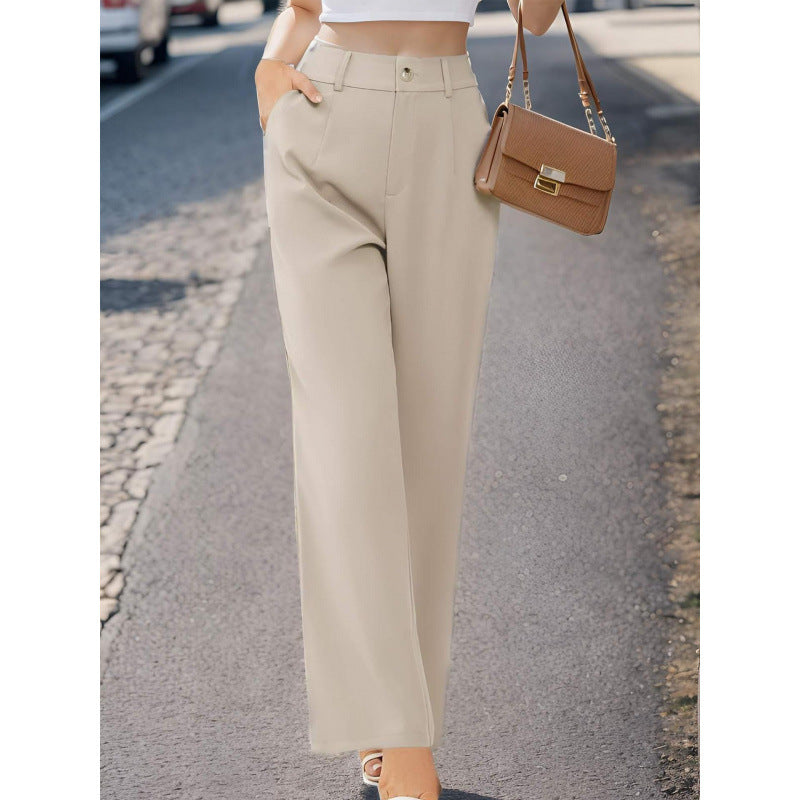Women’s elegant casual suit pants with pockets from FitiqueFit, featuring a tailored fit and comfortable office-ready design.