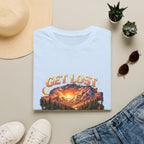 Unisex Softstyle T-Shirt by Printify featuring a comfortable, casual fit in a solid color with short sleeves and a round neckline.