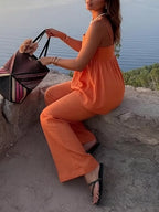 Square neck cami and wide-leg pants set by Shopimist, featuring a stylish fitted cami top and flowy wide-leg trousers.