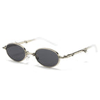 Light-tinted foldable small frame sunglasses for women by Plush Fashion Hub, stylish and compact eyewear for luxury fashion.