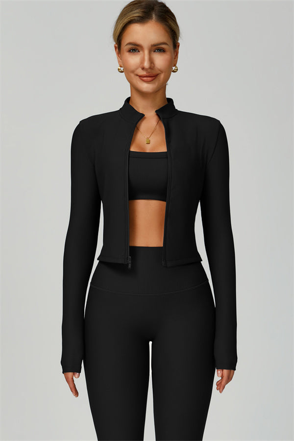 Fitglutes Activewear sports bra, leggings, and bottoms 3-piece set featuring stylish workout clothes for gym and active fitness.