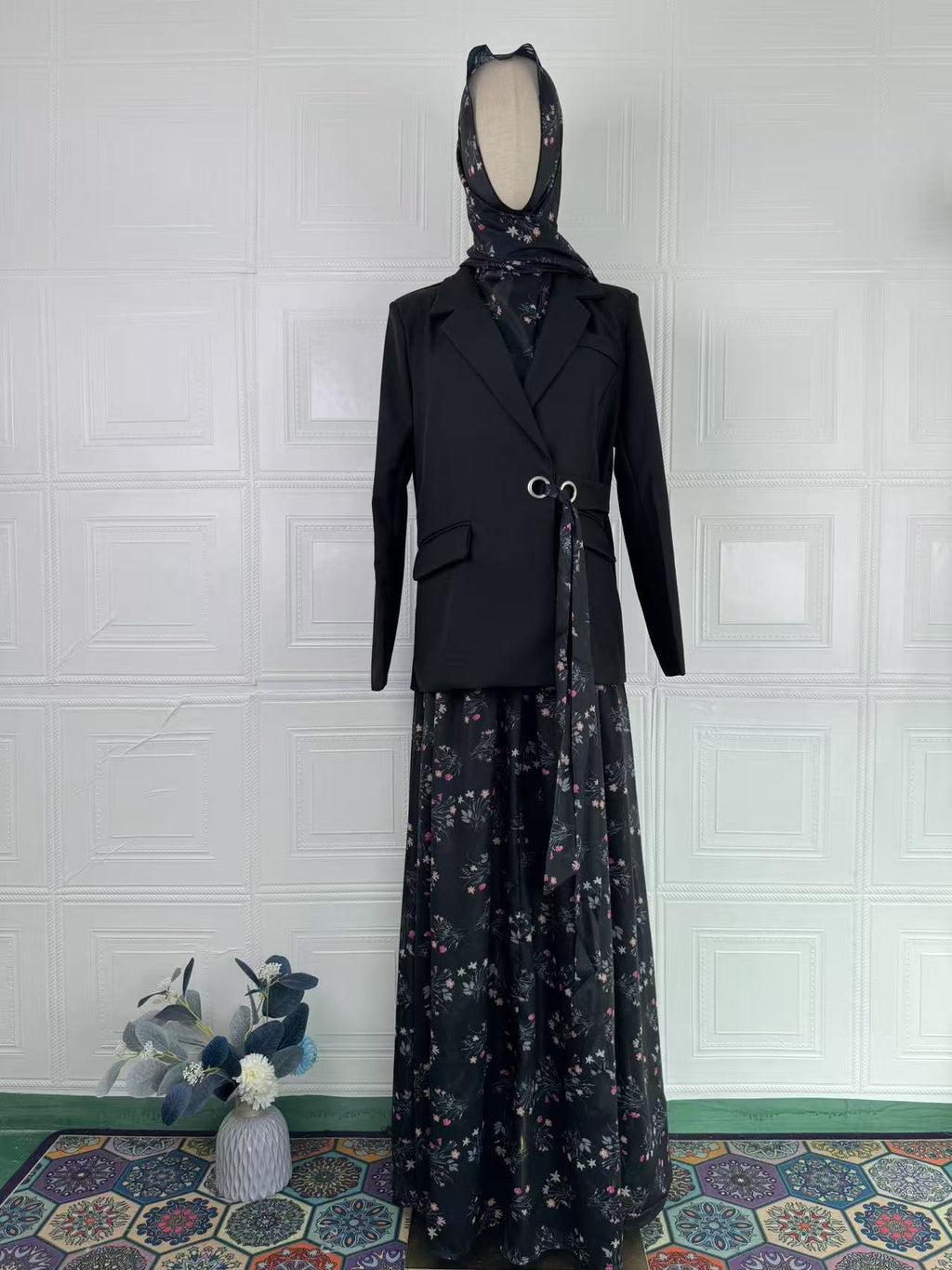 Elegant Long Sleeve Long Dress for WomenFashion Set Dress Casual and Sophisticated Design