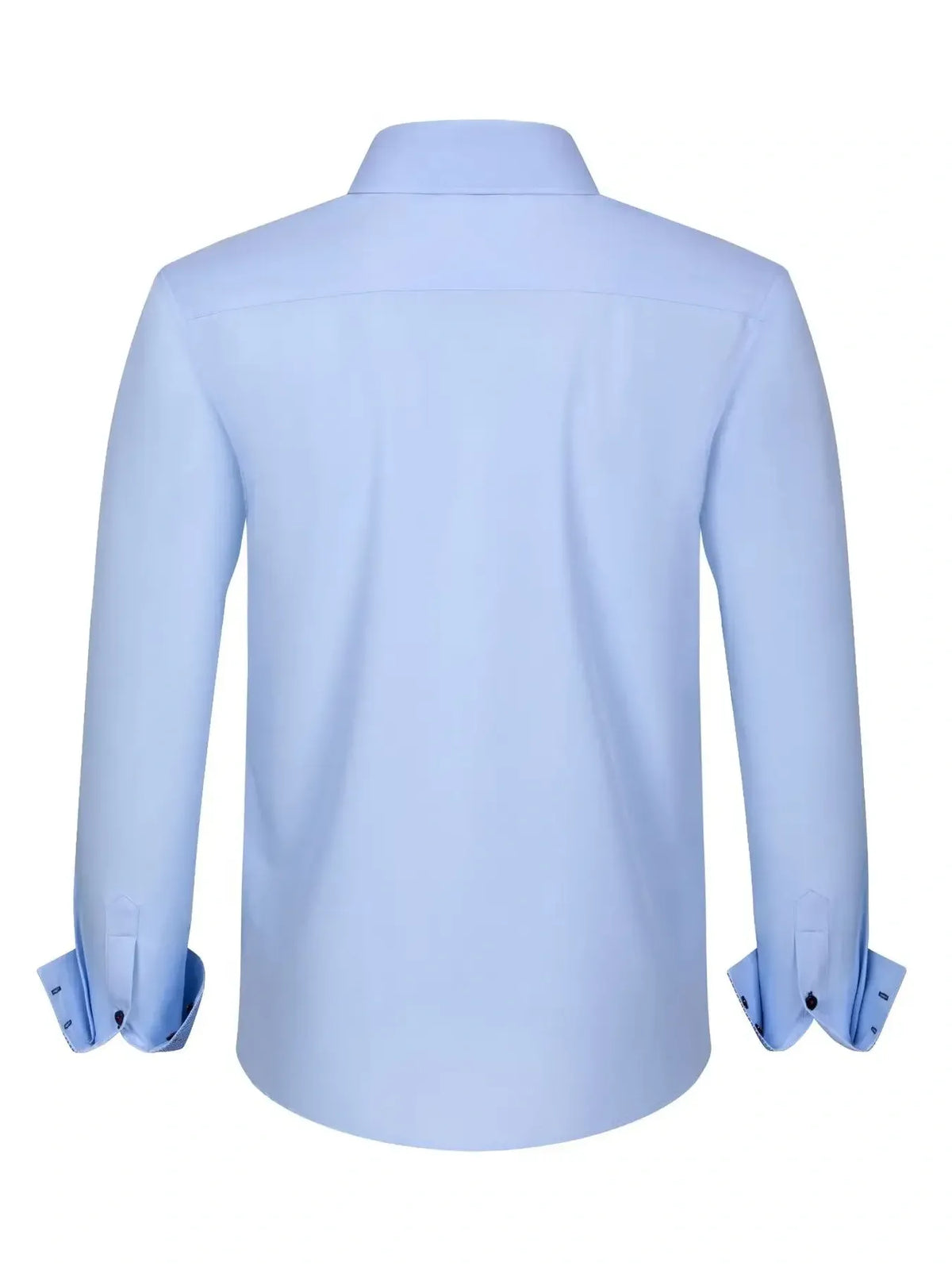 Men's casual button-down shirt with contrast cuffs, plus size, from Trendsi, featuring a relaxed fit and stylish design.