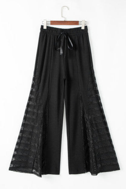 Wide Leg Black Lace Pants Pretty Little Patriot