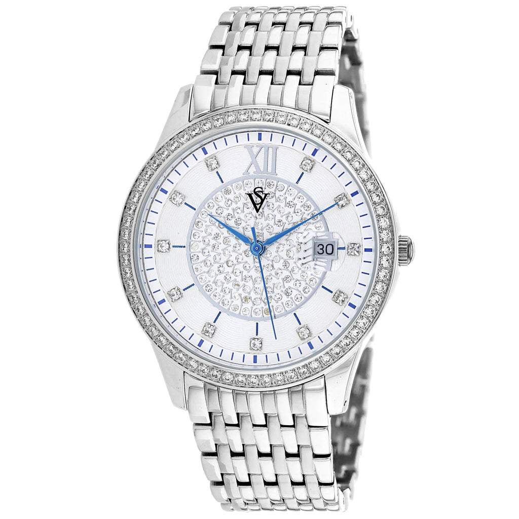 Christian Van Sant Women's Carla watch with a sleek silver band and round face, stylish accessory for women.