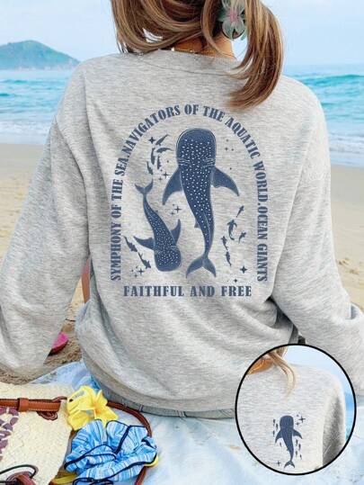 Women's cute kitten graphic sweatshirt from Plush Fashion Hub, casual streetwear with a playful feline design.