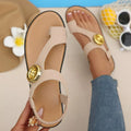 Shopimist toe loop flats sandals with minimalist design, featuring sleek straps and comfortable flat soles.