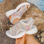 Open toe platform sandals by Shopimist featuring a chunky heel, stylish straps, and a trendy summer footwear design.