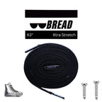 Black elastic shoelace from Plush Fashion Hub, featuring a sleek shadow black design, ideal for easy slip-on sneakers.