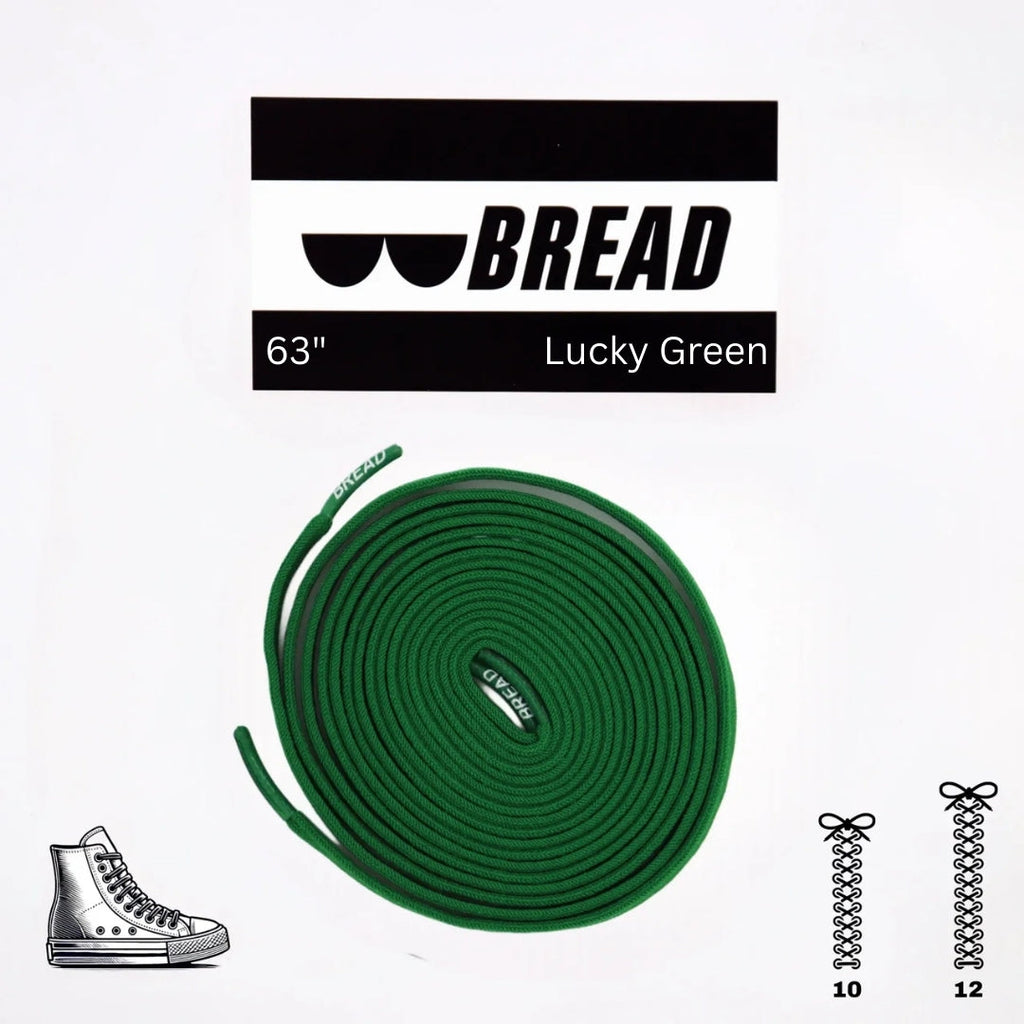Lucky Green elastic shoelace by Plush Fashion Hub, close-up view showing flexible, vibrant green stretchable laces for sneakers.