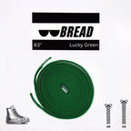 Lucky Green elastic shoelace by Plush Fashion Hub, close-up view showing flexible, vibrant green stretchable laces for sneakers.
