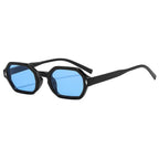 Polygonal small-frame sunglasses by Plush Fashion Hub with hexagonal design, UV protection, unisex eye wear, stylish and lightweight.