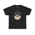 Black men's T-shirt from Wear Your Worship featuring Colossians 3:2 inspired faith streetwear design.
