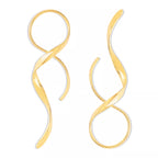 Shopimist alloy spiral drop earrings with sleek, metallic design and elegant spiral shape, perfect for stylish accessories.