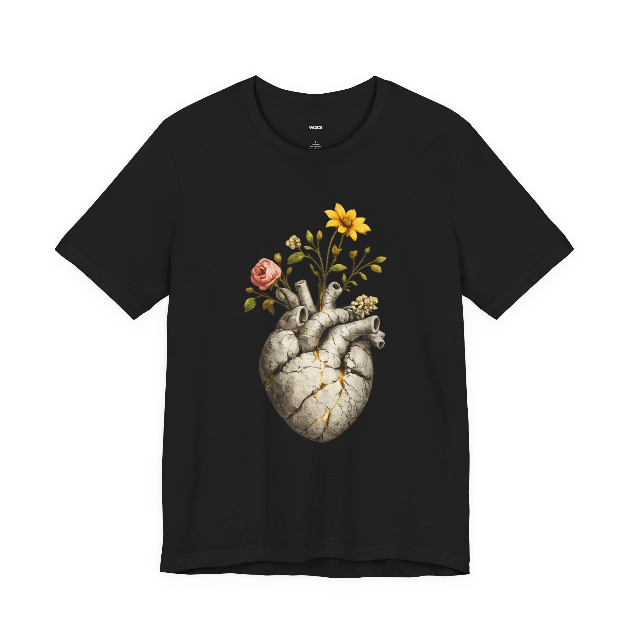 Wear Your Worship Growing Through What Broke Me T-Shirt featuring a comfortable cotton design with inspirational text on the front.