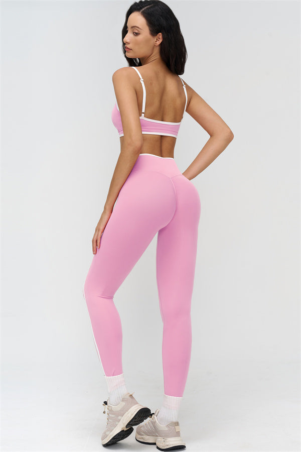 Fitglutes Activewear sports bra and leggings set with contrast design, perfect for gym workouts and activewear fitness routines.