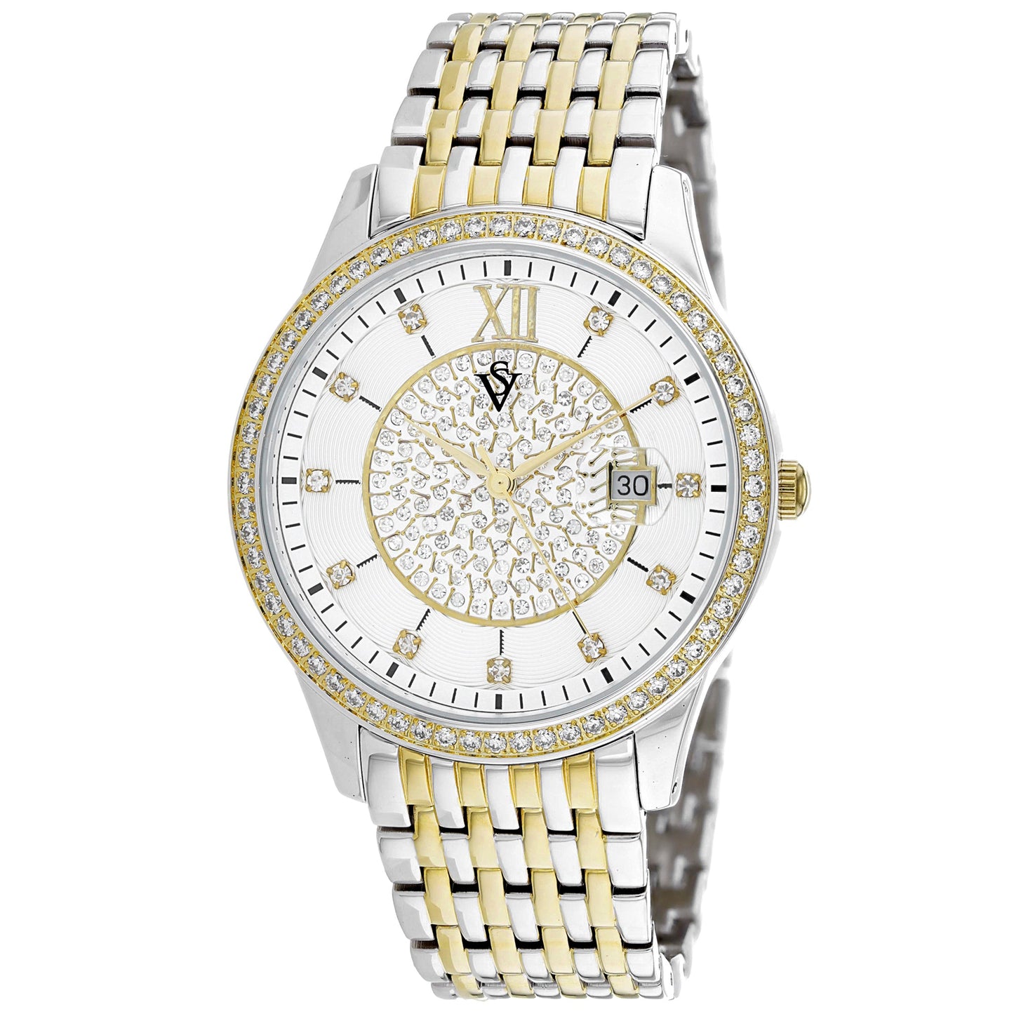 Christian Van Sant Women's Carla watch with a silver-tone case and leather strap, showcasing elegant design and classic style.