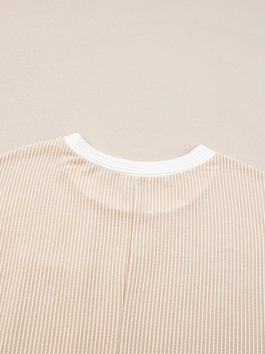 Women's ribbed color block T-shirt shift dress with pockets, stylish and comfortable casual dress by Trendsi.