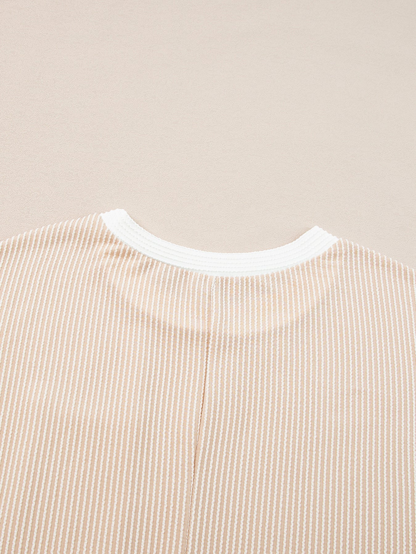 Women's ribbed color block T-shirt shift dress with pockets, stylish and comfortable casual dress by Trendsi.
