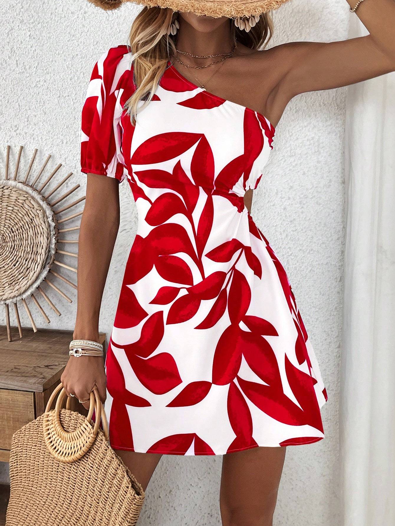 Women’s puff sleeve summer dress by Plush Fashion Hub, casual beach and vacation outfit with lightweight fabric and stylish design.
