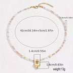 Bead Heart Pendant Necklace
