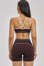 Fitglutes Activewear sports bra and shorts 2-piece set, athletic bottoms with breathable fabric for workout and gym activities.