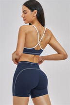 Fitglutes Activewear sports bra and shorts 2-piece set, designed for workouts, with a snug fit and stylish athletic look.