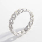 925 sterling silver ring with inlaid zircon stones, elegant jewelry piece from Shopimist featuring sparkling gemstone accents.
