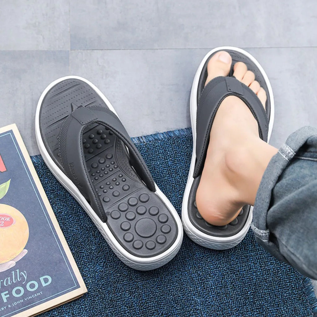 Plush Fashion Hub toe post platform sandals with adjustable straps and chunky heel, stylish footwear for casual or summer wear.