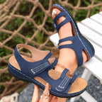 Open toe wedge sandals by Shopimist featuring a stylish design with a comfortable heel and open toe style.