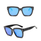 Women’s sunglasses with crystal decoration, stylish eyewear by FitiqueFit featuring tinted lenses and modern design.