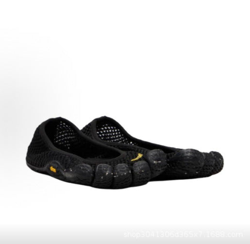 Women's Plush Fashion Hub Five Finger Training Shoes designed for yoga, Pilates, and outdoor sports with flexible, barefoot-style soles.
