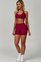 Fitglutes Activewear Seraphine Sports Bra and Shorts 2-piece set, designed for workout comfort, featuring a sports bra and matching shorts.