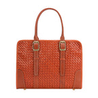 Women's hand-woven leather handbag by LadyShow.Store, made from vegetable-tanned full-grain cowhide leather.