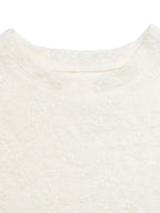 Textured paisley pattern casual T-shirt from Plush Fashion Hub, featuring a soft fabric and stylish design on a comfortable top.