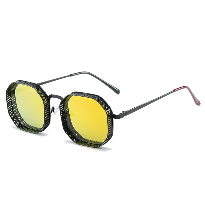 Slim metal frame sunglasses by FitiqueFit featuring sleek, lightweight design and stylish polarized lenses.
