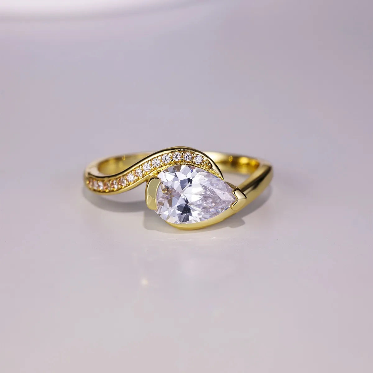 Sterling silver ring with a 1.5 carat moissanite gemstone, featuring a sleek and elegant design by Plush Fashion Hub.