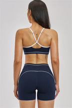 Fitglutes Activewear sports bra shorts 2-piece set, stylish gymwear bottoms with breathable fabric and comfortable fit for workouts.