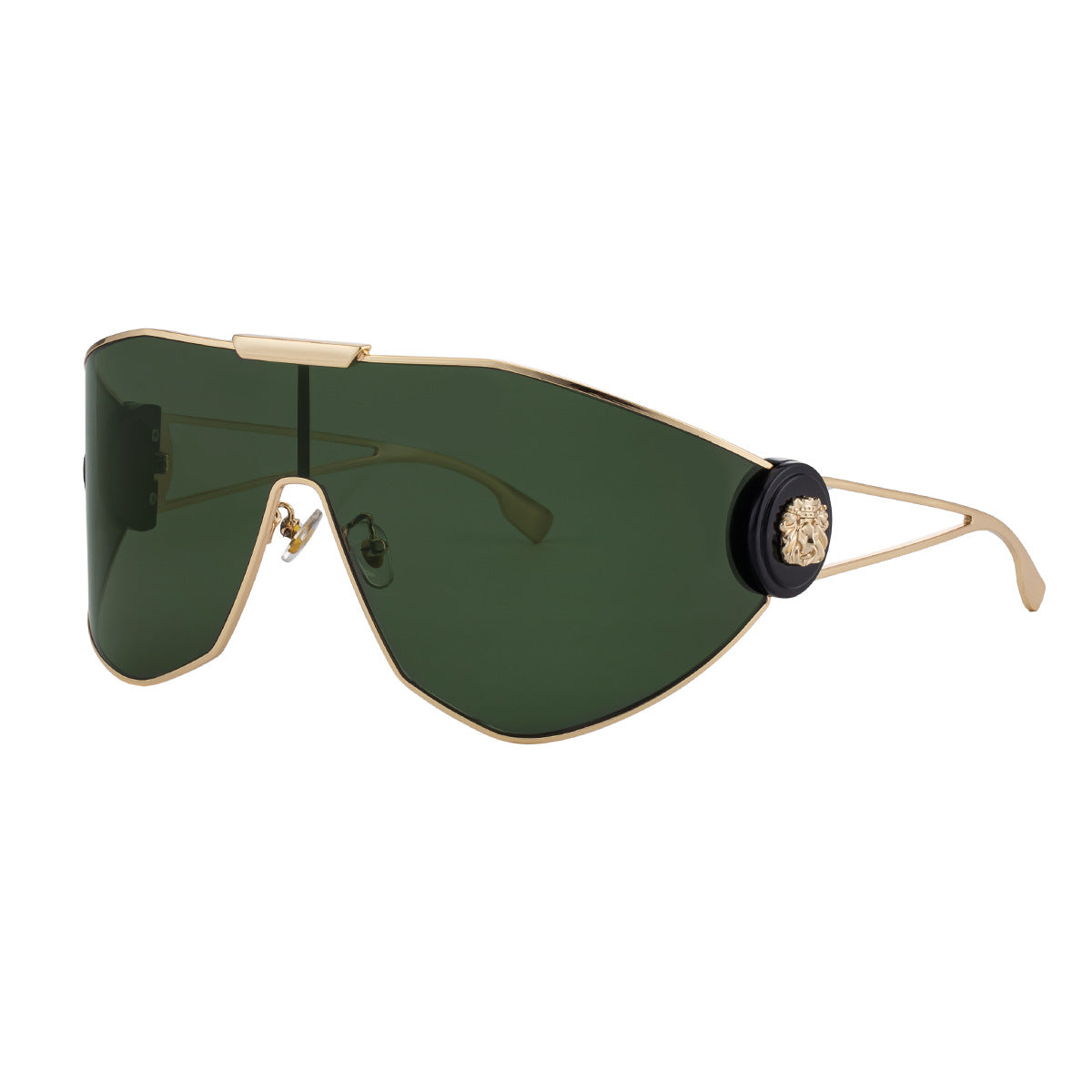 Women's FitiqueFit full-frame aviator sunglasses with integrated UV protection lenses, stylish and protective eyewear for outdoor activities.
