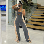 Tassel sleeveless jumpsuit