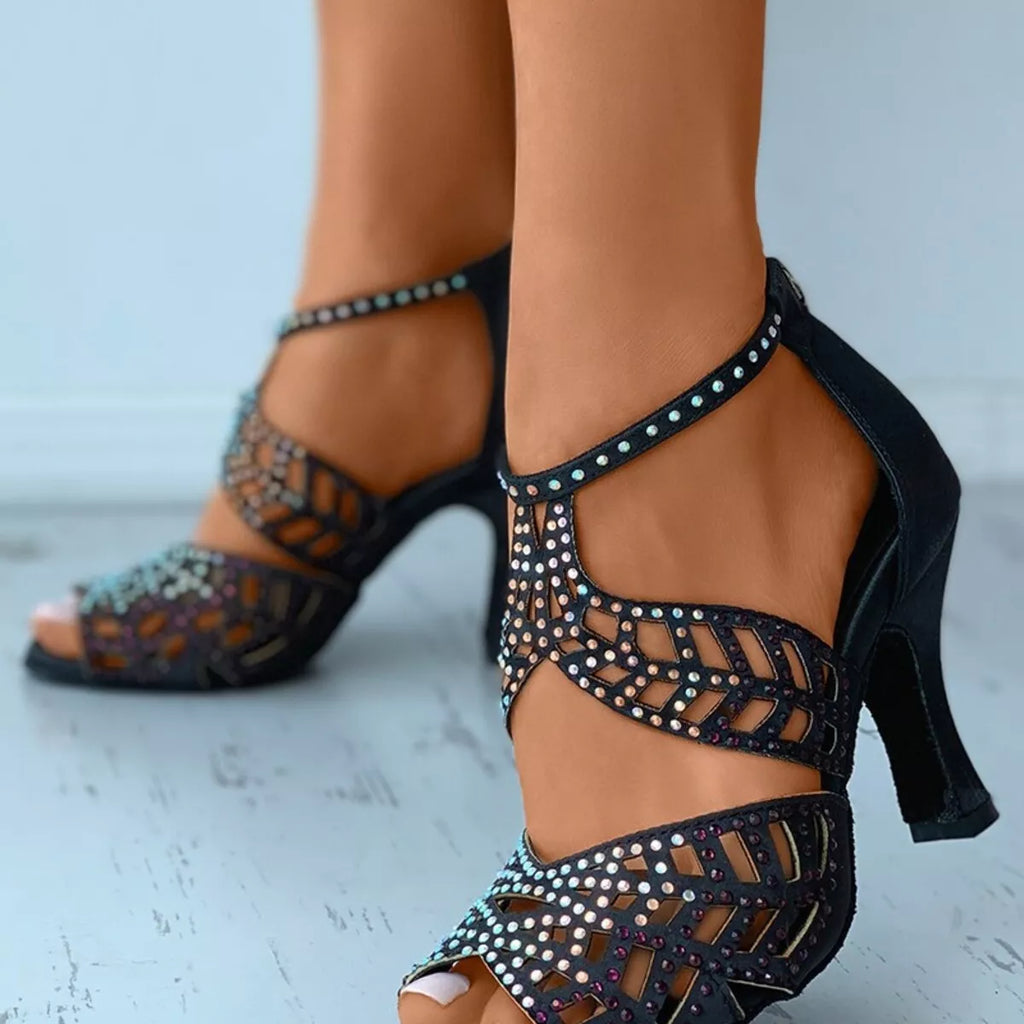 Open toe block heel sandals by Shopimist featuring a stylish design with a comfortable chunky heel and open toe.