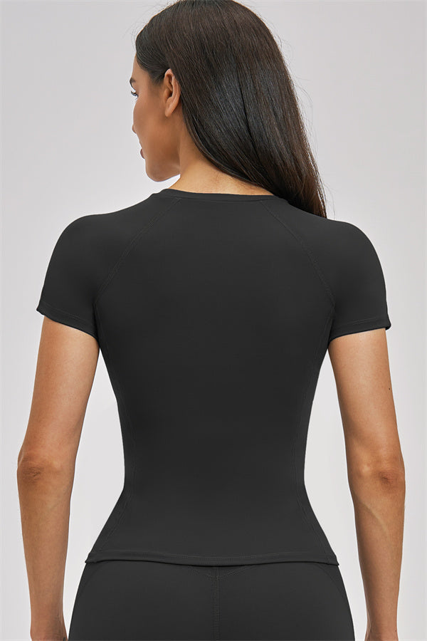 Fitglutes Activewear Zenith T-shirt and shorts 2-piece set, stylish gymwear with comfortable fabric for workout and sports activities.