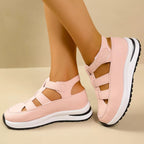 Shopimist cutout round toe platform sandals with chunky heel and open toe design, showcasing stylish summer footwear.