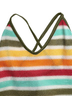 Striped bodycon knit midi dress from Trendsi, featuring a fitted silhouette and stylish horizontal stripe pattern.