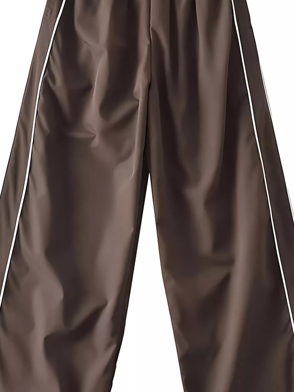 Women's high-rise wide-leg lightweight dress pants with elastic waist, trendy and comfortable trousers by Trendsi.