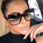 Vintage big frame sunglasses by FitiqueFit with UV400 protection, featuring classic fashion shades and bold design.