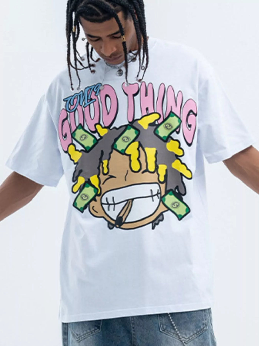 Men's graphic round neck casual T-shirt by Simply Love featuring a stylish design on soft fabric.