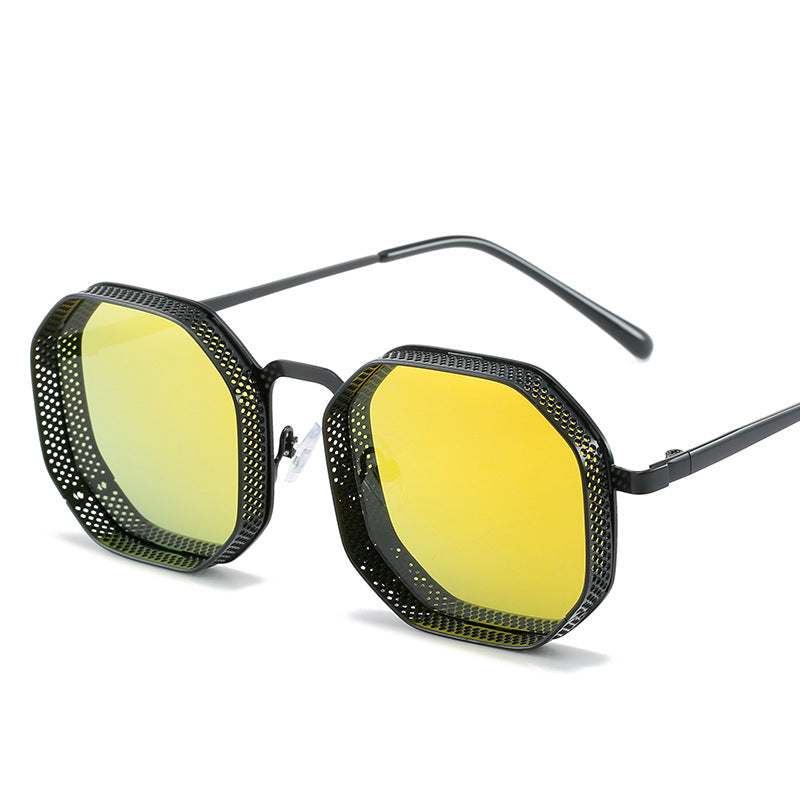 FitiqueFit metal frame sunglasses with sleek design and lightweight construction, stylish and perfect for sunny days.