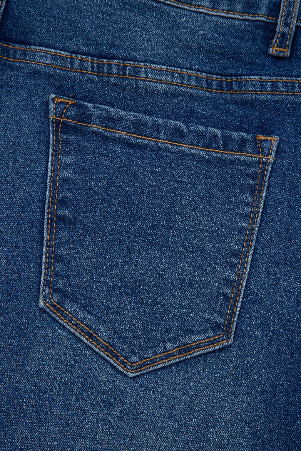 Yusra Seam Detail Shift Jeans by Threaded Pear, featuring stylish stitching and a classic denim design.